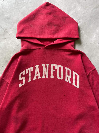 Sun Faded Red Stanford Hoodie - 70s - L