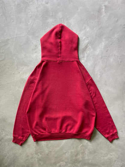 Sun Faded Red Stanford Hoodie - 70s - L