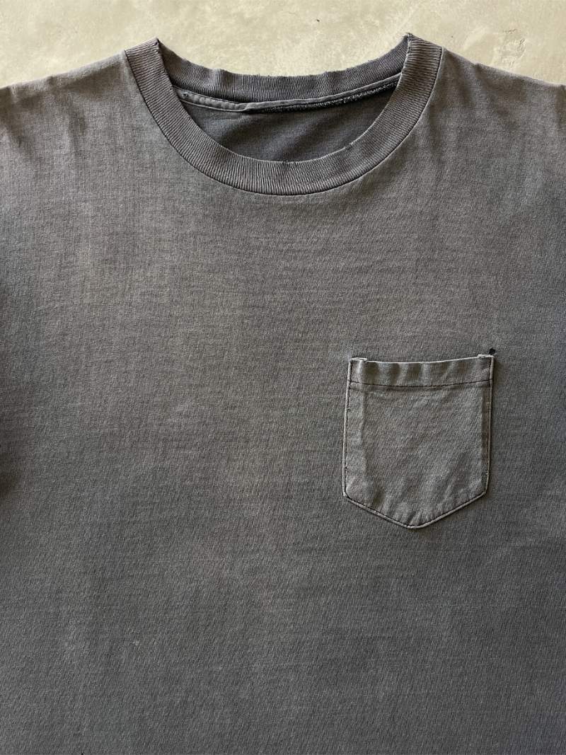 Sun Faded Black Dickies Pocket T-Shirt - XL