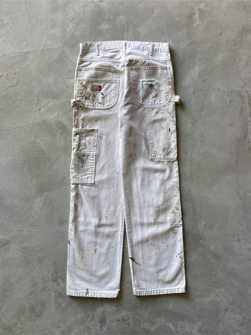 White Double Knee Painters Pants - 90s -