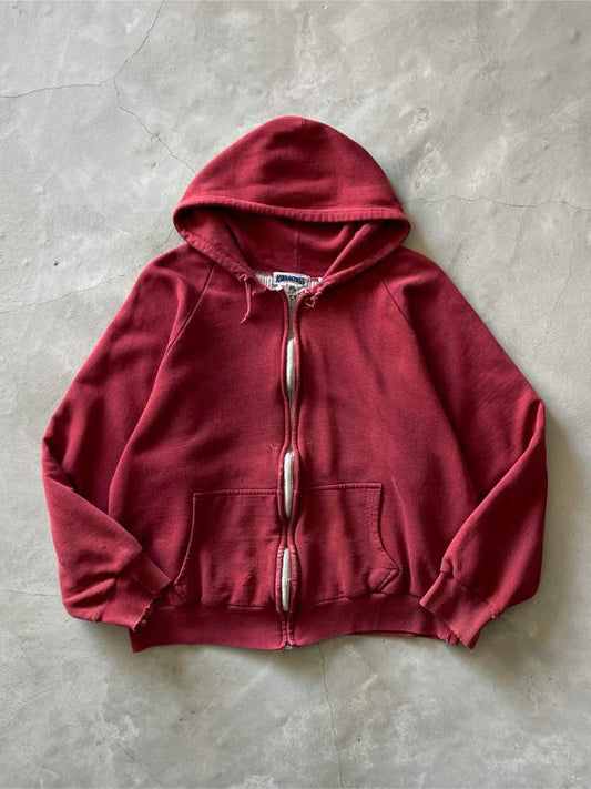 Maroon Thermal Lined Zip-Up Hoodie - M/L