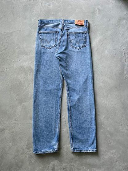 Sun Faded/Distressed Levi's 501 Denim Jeans - 00s - 33" x 31"