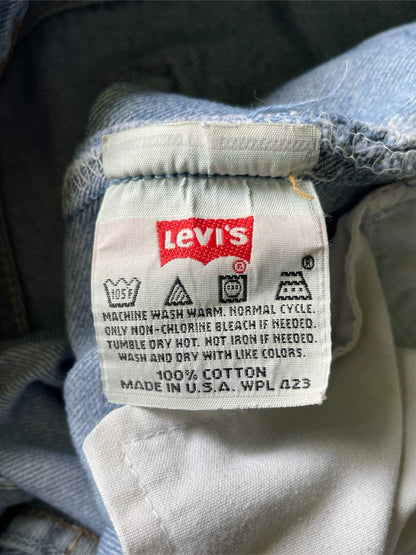 Sun Faded/Distressed Levi's 501 Denim Jeans - 90s - 32" x 34"