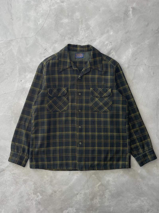 Green/Black Pendleton Flannel Shirt - L