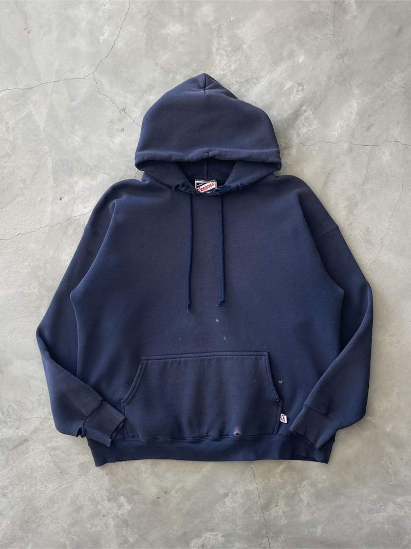 Navy Blue Blank Hoodie - L