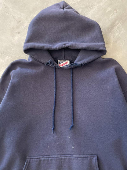 Navy Blue Blank Hoodie - L