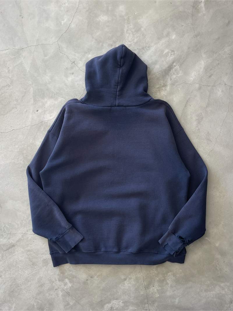 Navy Blue Blank Hoodie - L