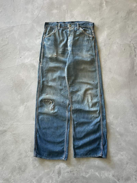 Donut Button Denim Carpenter Pants - 31" x 28.5"