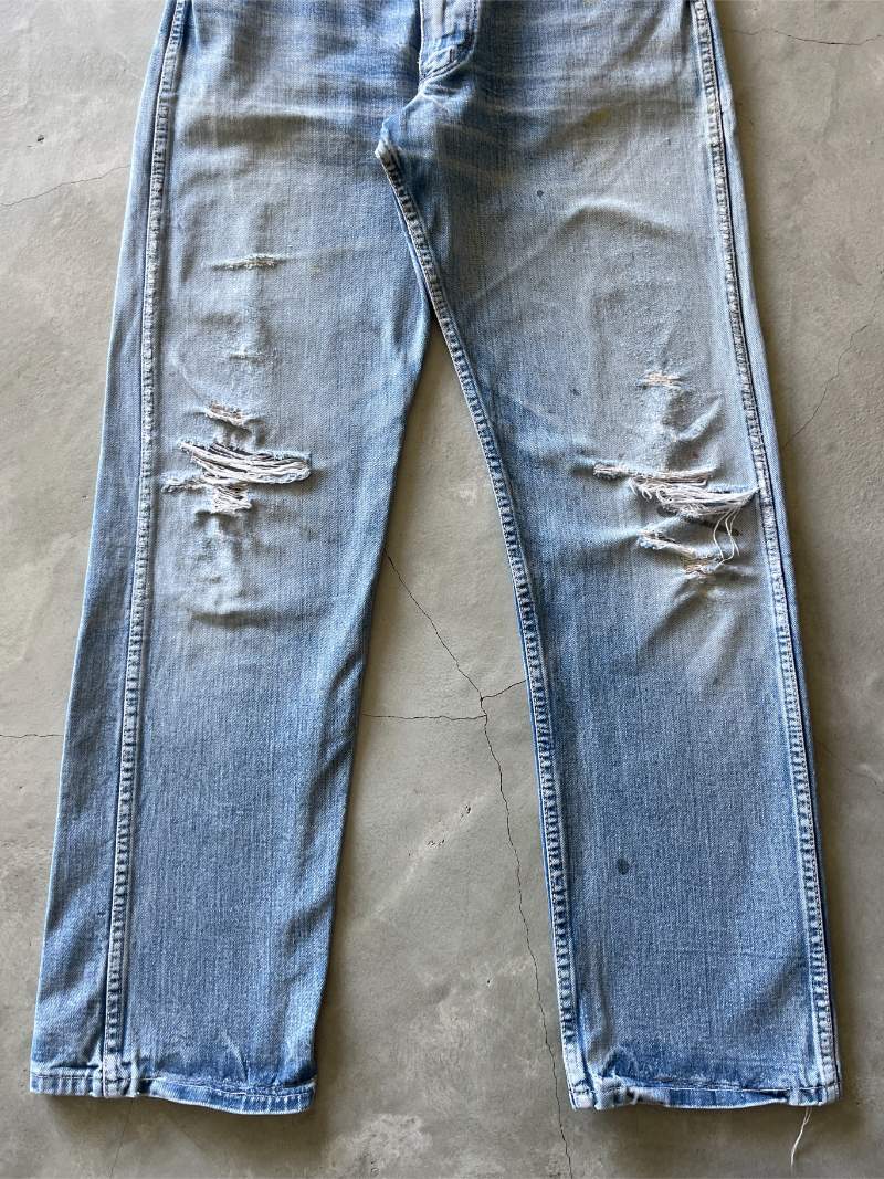 Distressed Wrangler Denim Jeans - 34" x 30.5"