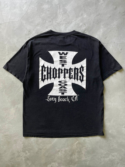 Sun Faded Black West Coast Choppers T-Shirt - 00s - L/XL