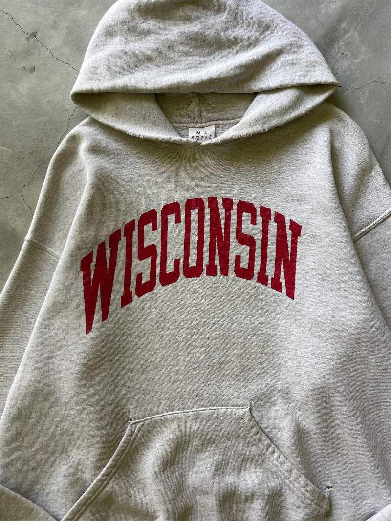 Light Grey Wisconsin Hoodie - 00s - L