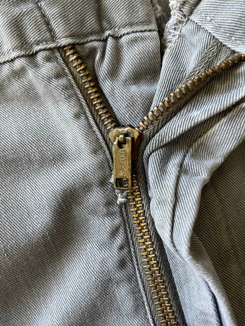 Sun Faded Grey Military Chinos - 50s/60s - 38"