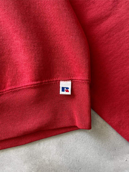 Sun Faded Red Russell Athletic Sweatshirt - 90s/00s - M