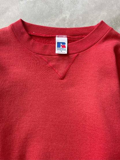 Sun Faded Red Russell Athletic Sweatshirt - 90s/00s - M