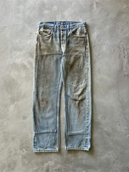 Thrashed Double Knee Levi's Jeans - 90s - 31.5"