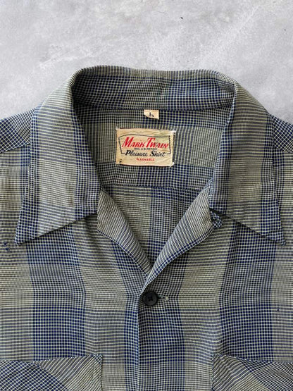 Mark Twain Gabardine Button Down - L