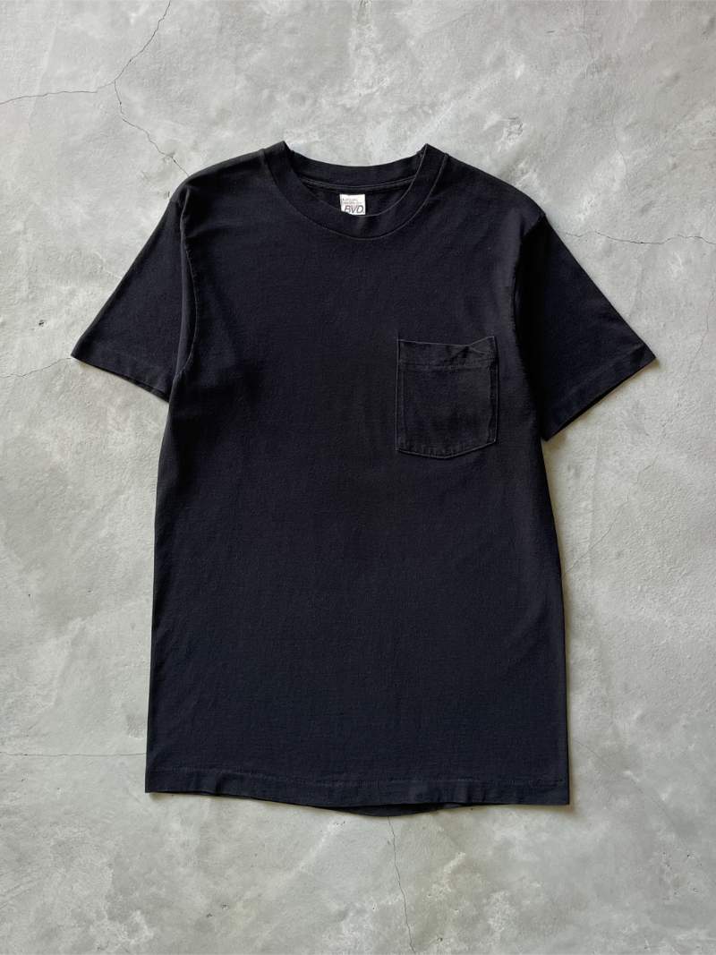 Black BVD Blank Pocket T-Shirt - 90s - S/M