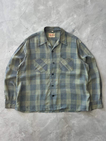 Mark Twain Gabardine Button Down - L