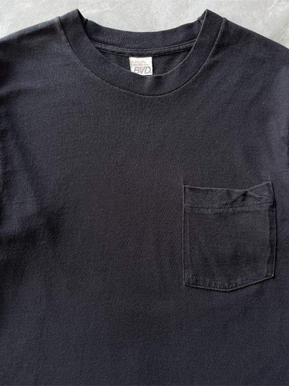 Black BVD Blank Pocket T-Shirt - 90s - S/M