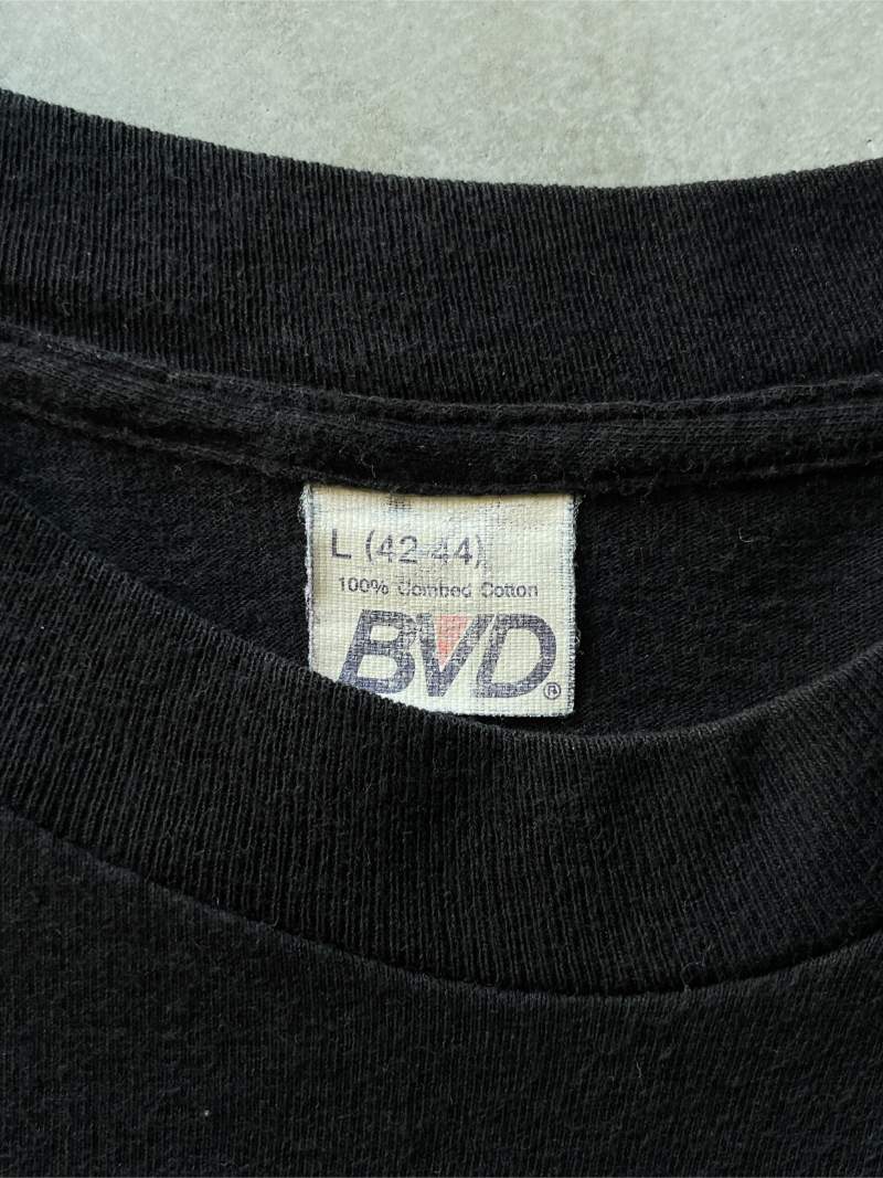 Black BVD Blank Pocket T-Shirt - 90s - S/M