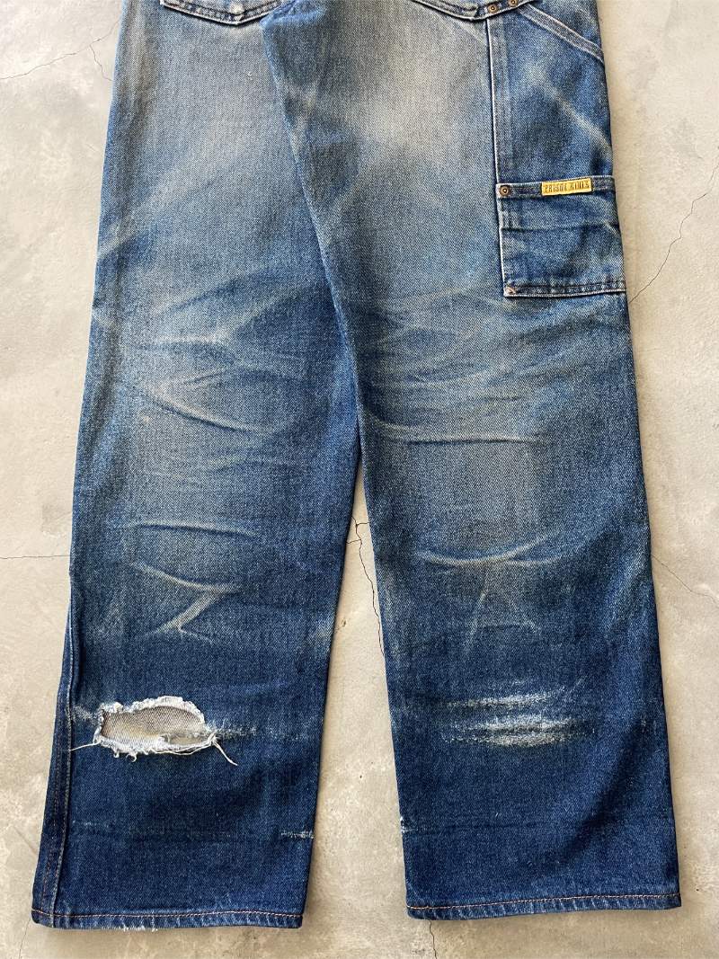 Prison Blue Denim Double Knee Pants - 34"