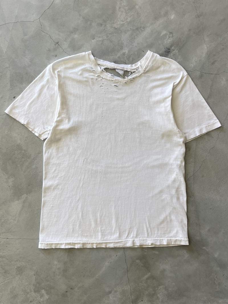 Thrashed White T-Shirt - M