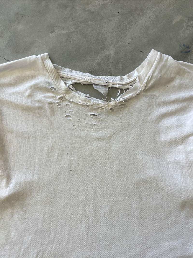 Thrashed White T-Shirt - M