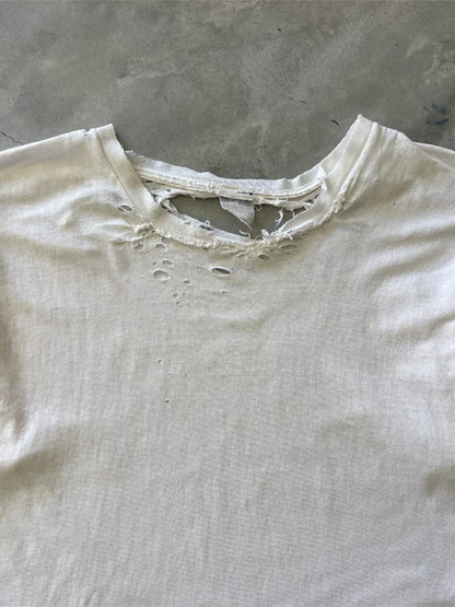 Thrashed White T-Shirt - M