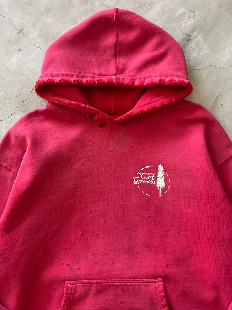 Distressed Red CA Grown Hoodie - L/XL