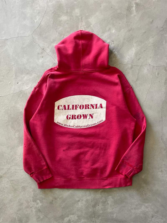 Distressed Red CA Grown Hoodie - L/XL