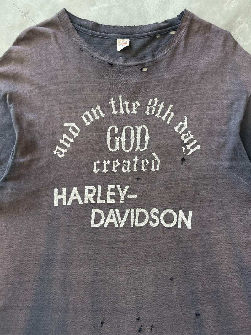 And on the 8th Day Harley Davidson T-Shirt - 70s - XL