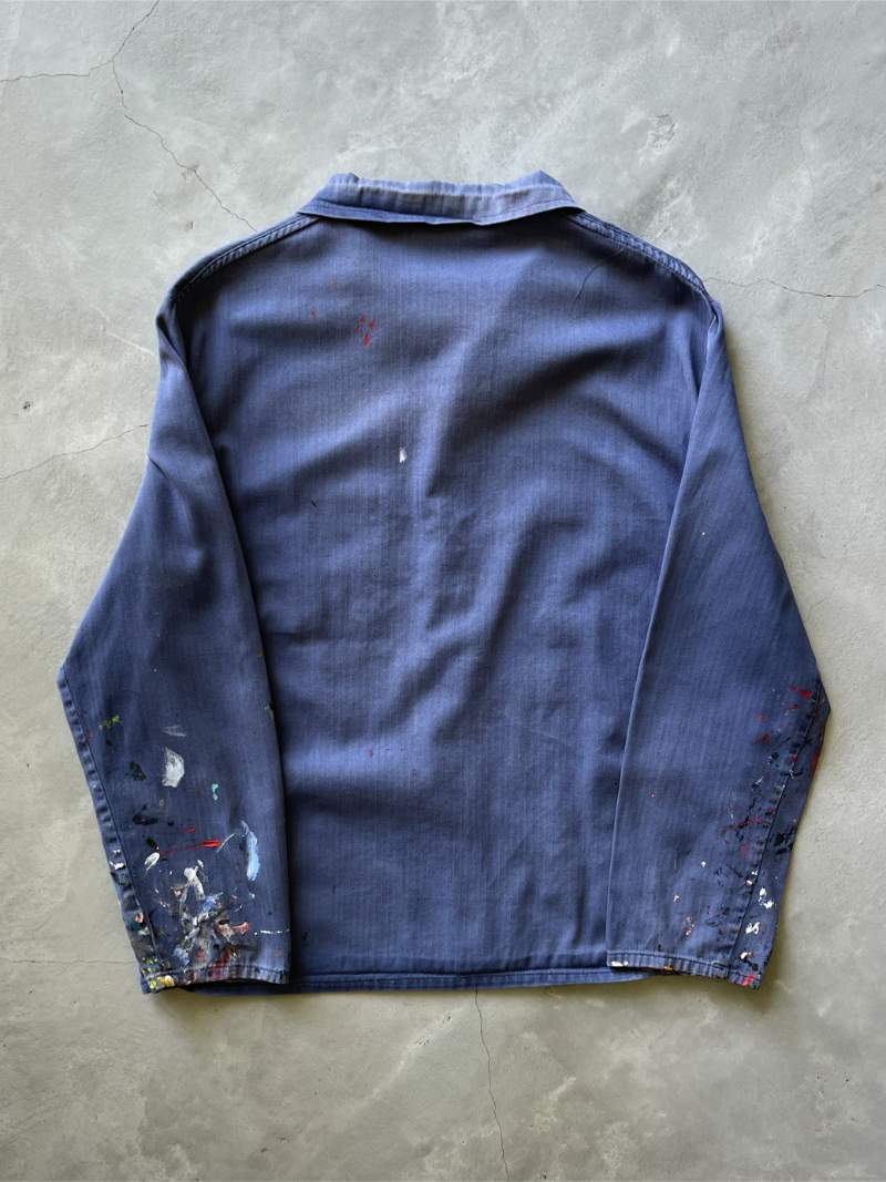 Painted French Workwear Jacket - 60s - L