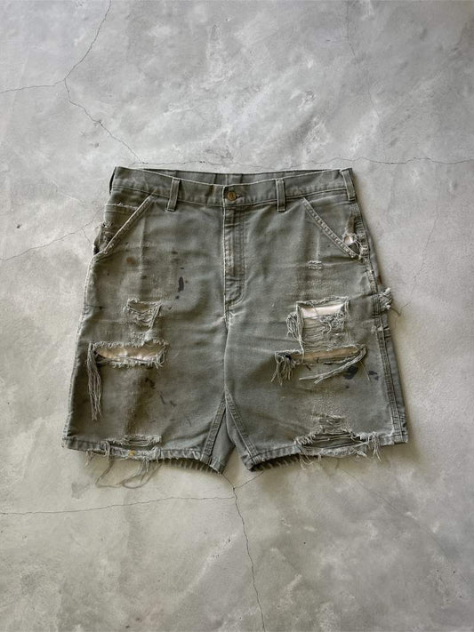 Thrashed Mos Carhartt Carpenter Shorts - 90s - 35"