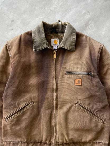 Heavily Sun Faded Brown Carhartt Detroit Jacket - 00s - M