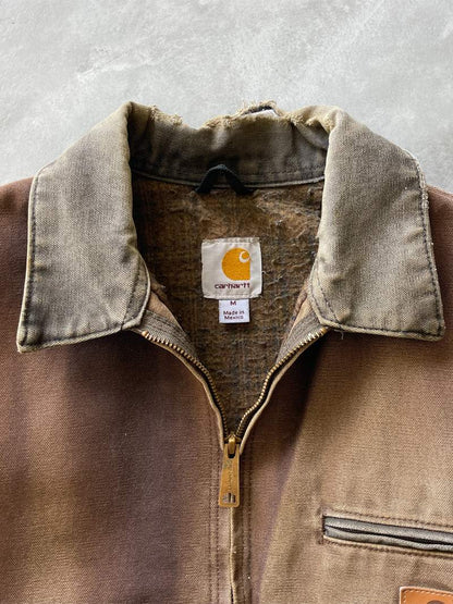 Heavily Sun Faded Brown Carhartt Detroit Jacket - 00s - M