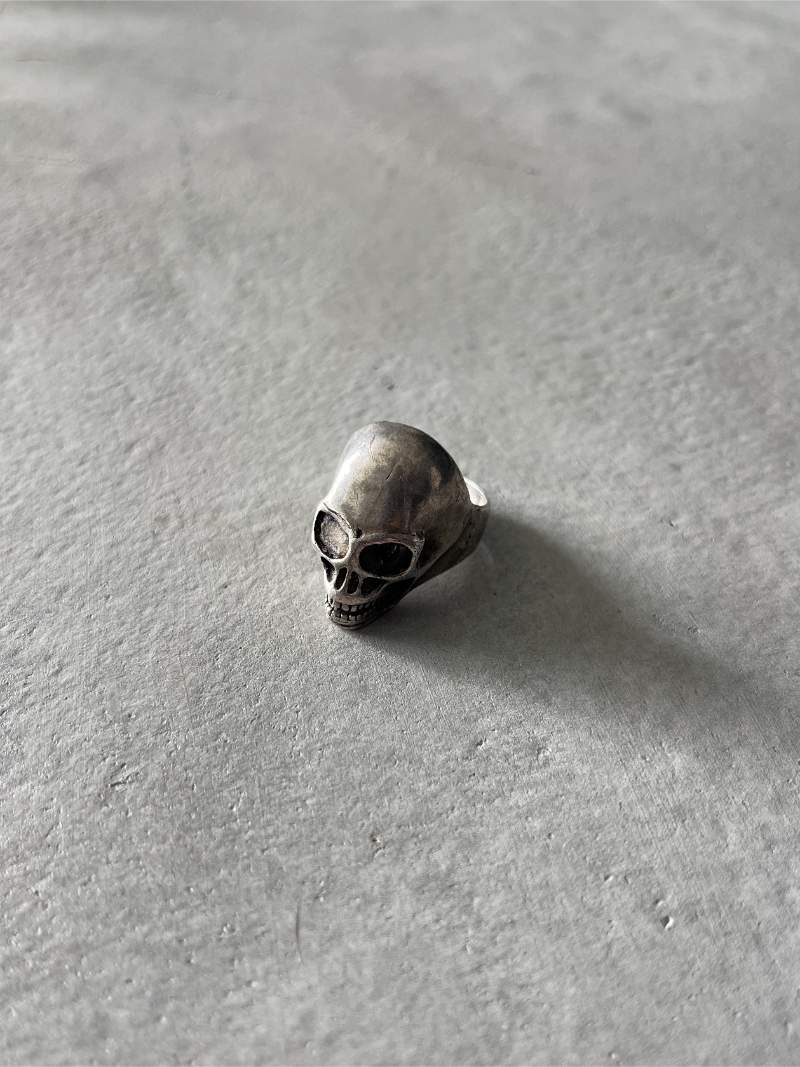 .925 Silver Biker Skull Ring - Size -10