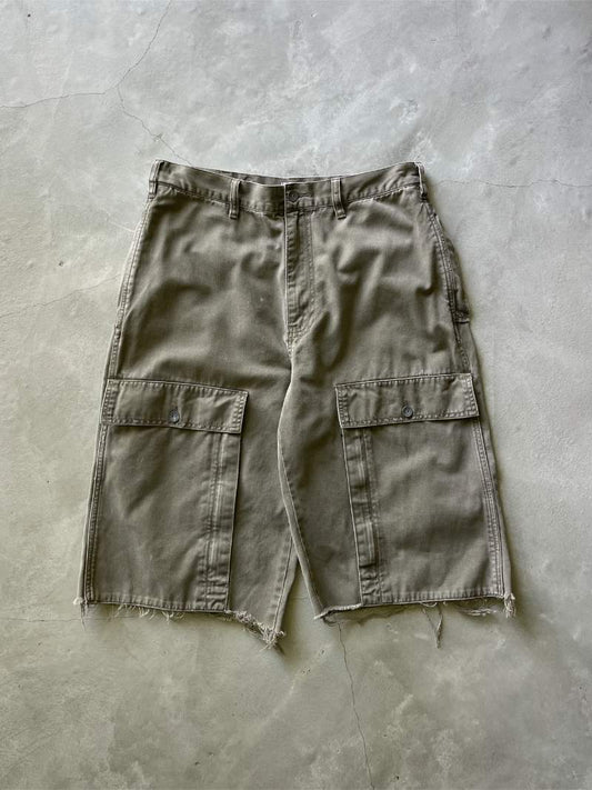 Military Green Calvin Klein Cut-Off Shorts - 90s - 32"