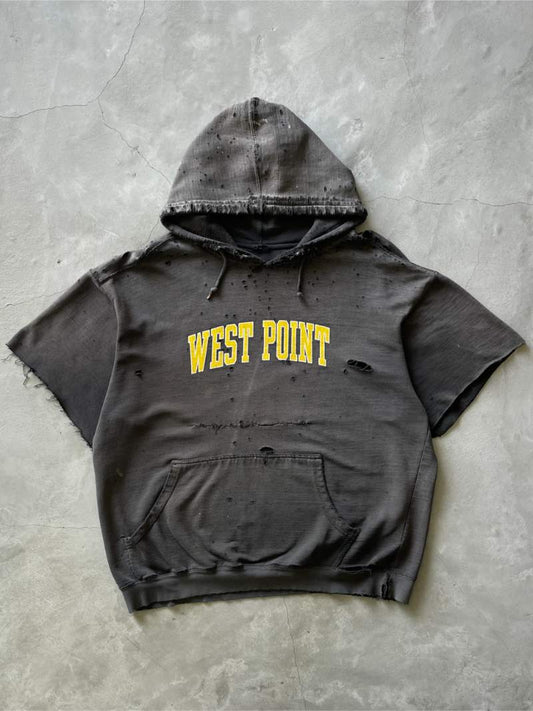 Thrashed West Point Cut-Off Hoodie - 00s - XL/XXL