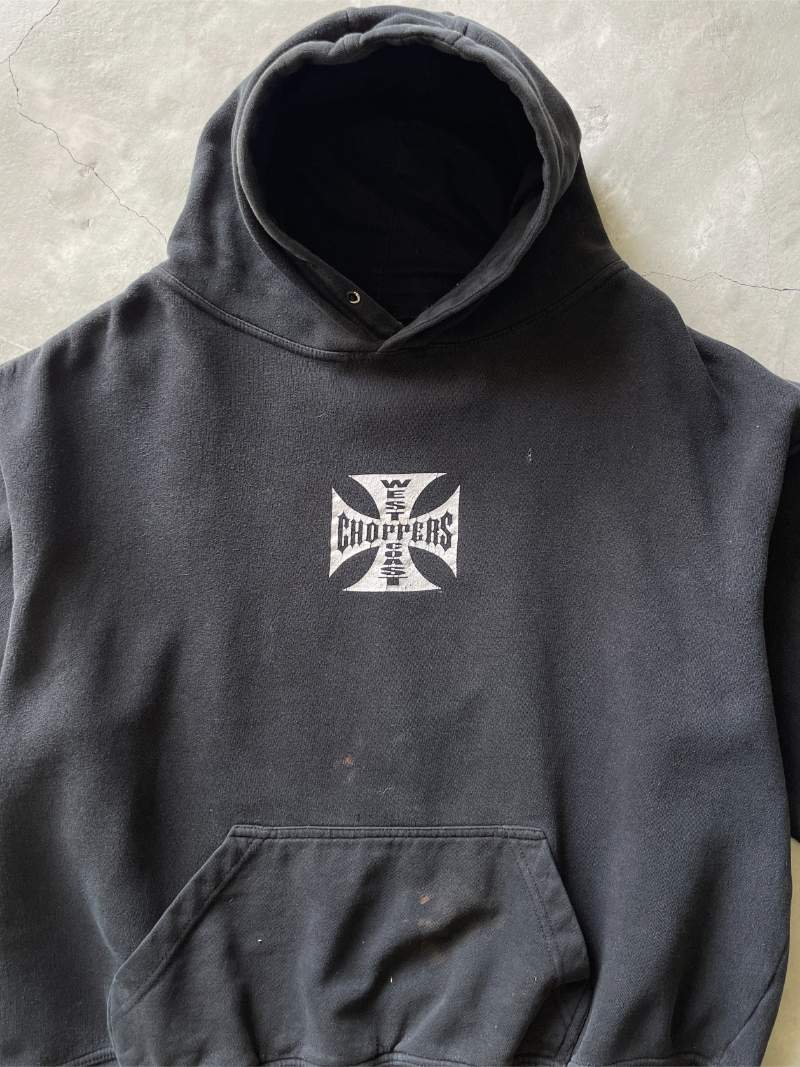 Black West Coast Choppers Cut-Off Hoodie - 00s - XL/XXL