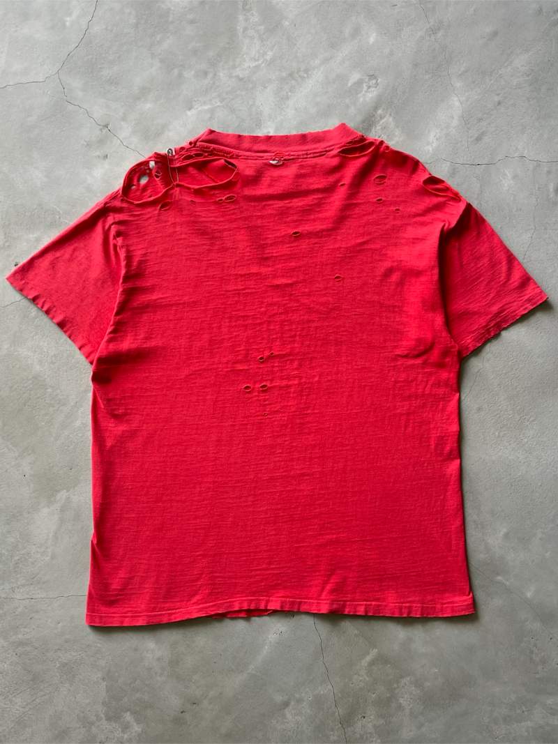 Distressed Red Hawaii T-Shirt - 90s - L