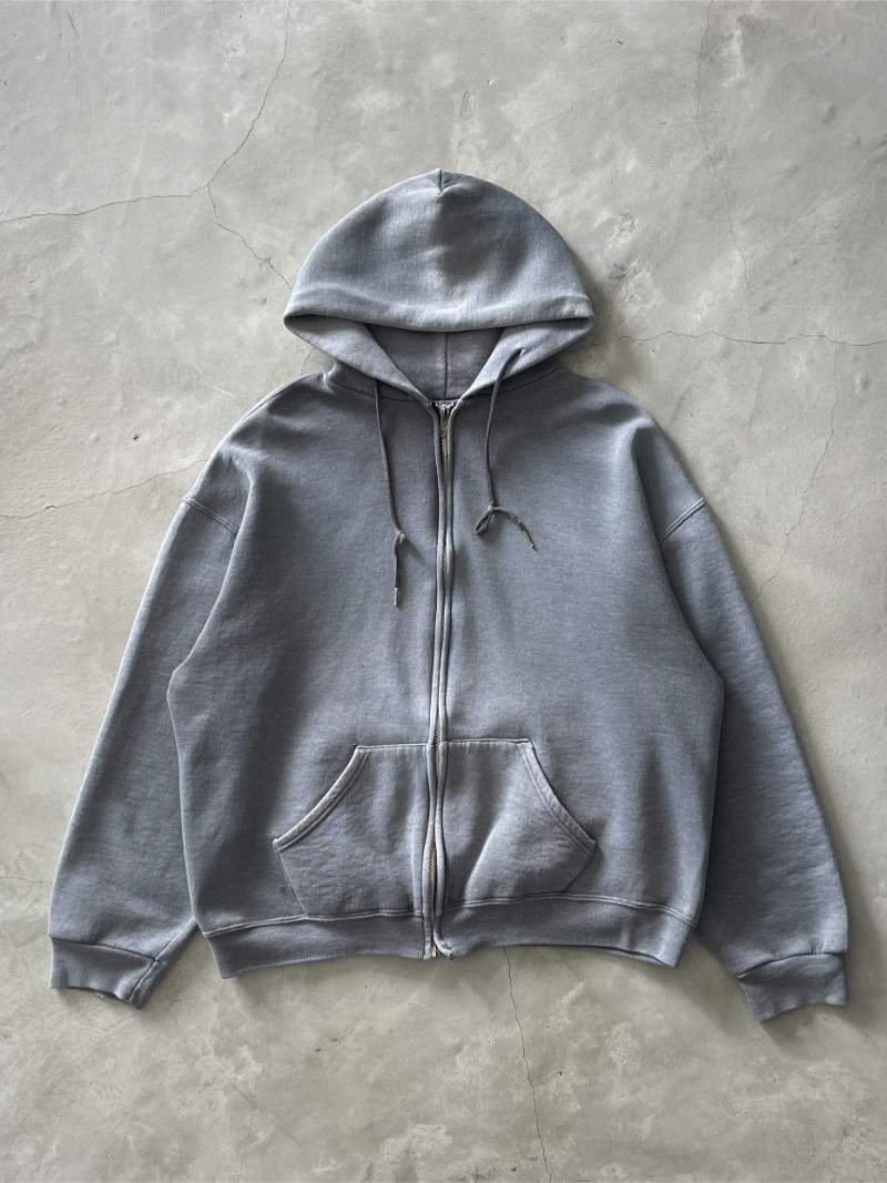 Stone Grey Russell Zip-Up Hoodie - XL