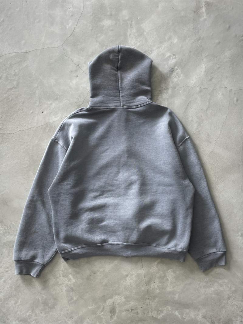 Stone Grey Russell Zip-Up Hoodie - XL