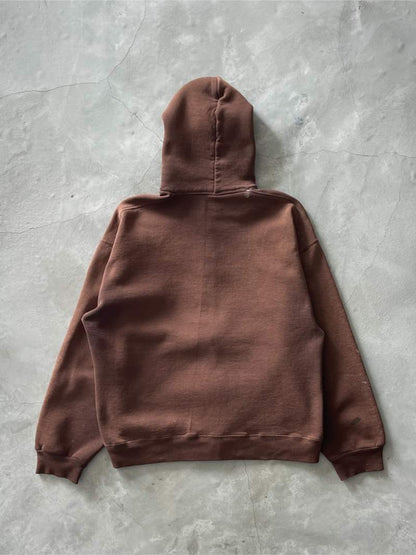 Brown Russell Zip-Up Hoodie - M/L