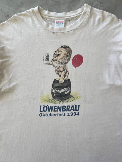 White Lowenbrau Oktoberfest 1994 T-Shirt - 90s - XL