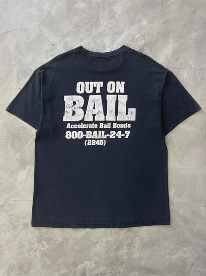 Black Out On Bail T-Shirt - 90s/00s - XL