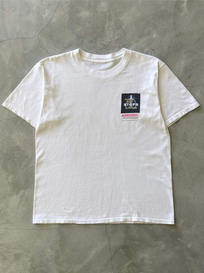 White Aerobid T-Shirt - 90s/00s - L