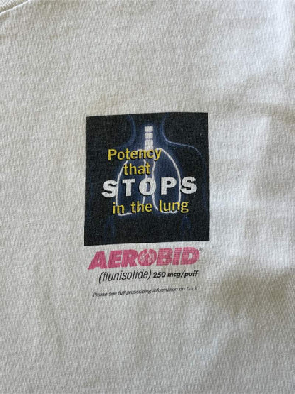 White Aerobid T-Shirt - 90s/00s - L