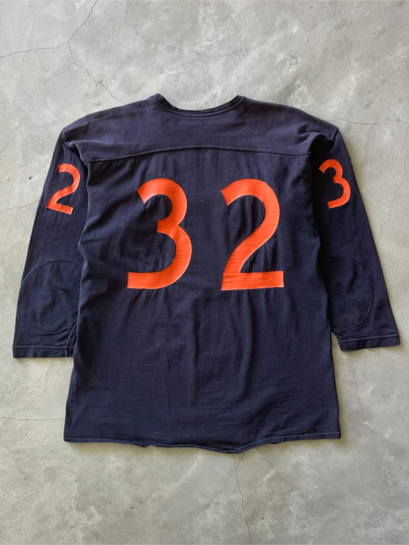 Navy Blue/Orange 32 Football Jersey - 60s/70s - M/L