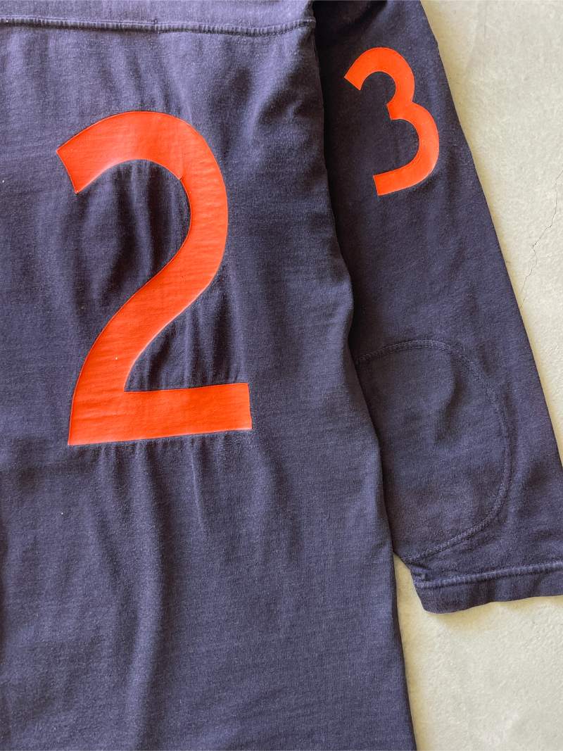 Navy Blue/Orange 32 Football Jersey - 60s/70s - M/L