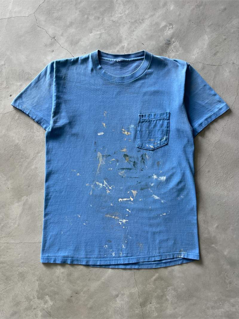 Blue Painted Blank T-Shirt - S/M